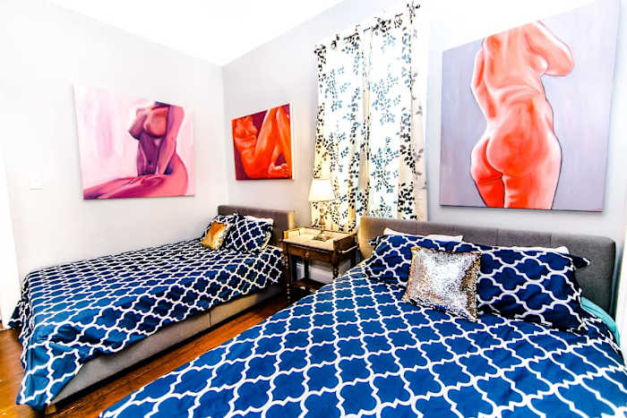 Tremé Creole Cottage near French Quarter w/ Pool — Bedroom - 2 queens