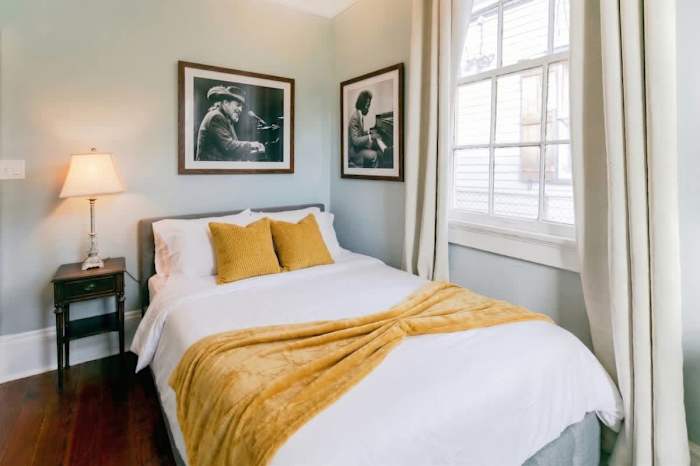 Victorian Cottage Steps to FQ | Historic Getaways — kerlerec-front-bed-1-bed-web