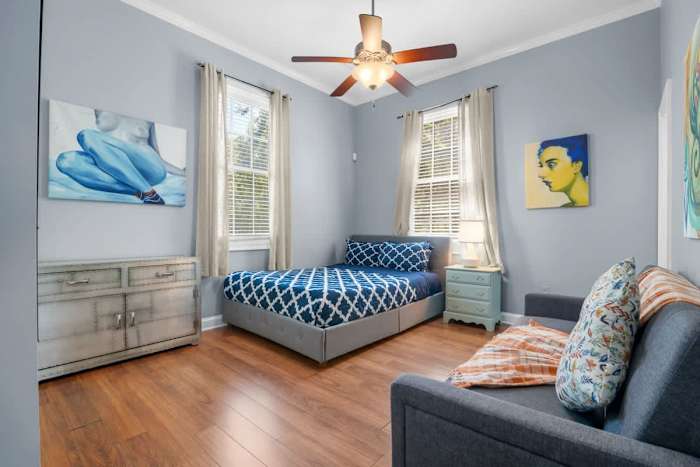 Treme Haven: Spacious Home Close to French Quarter — Bed 1 - Queen and Sofa Bed