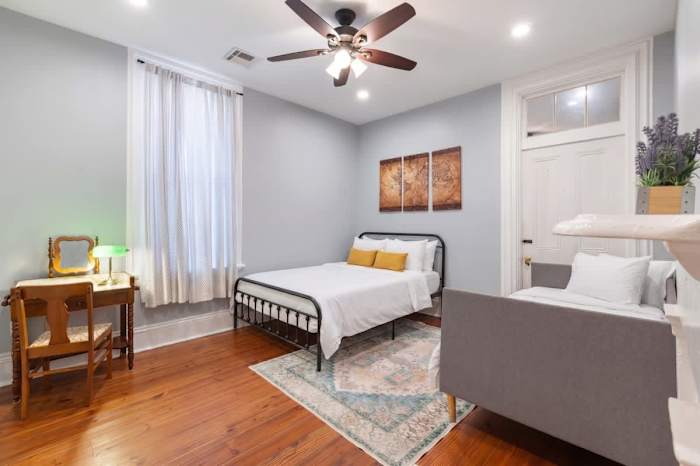 Michou's Marigny Historic Gem | Historic Getaways — Bed1 - Queen and Twin