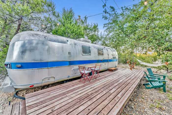 Airstream | Fire | Hammock | Hot tub — Silver Star Airstream