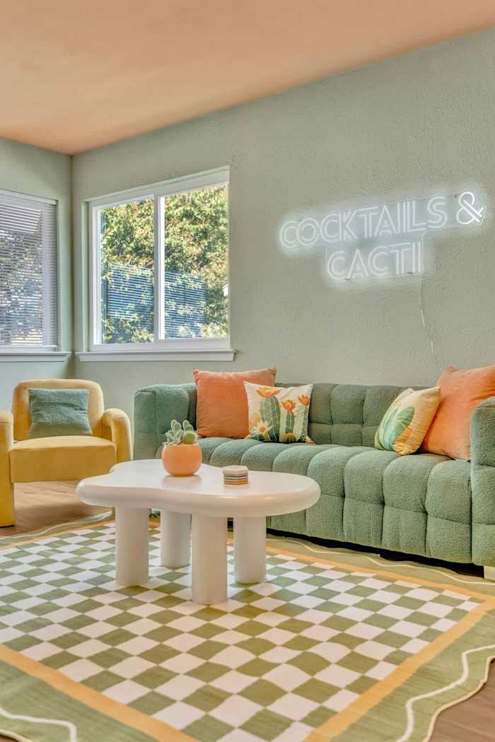 The Spicy Margarita | Cozy patio with fire pit
