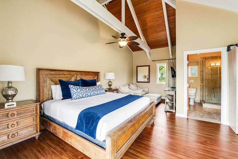 Full Guest Suite with Vaulted Ceilings & En-Suite Access