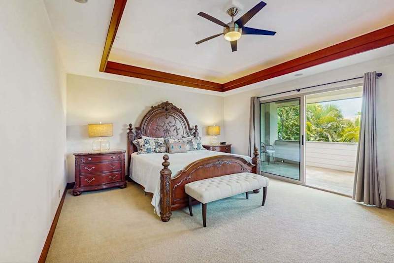 Spacious master bedroom with king bed and your own private lanai.