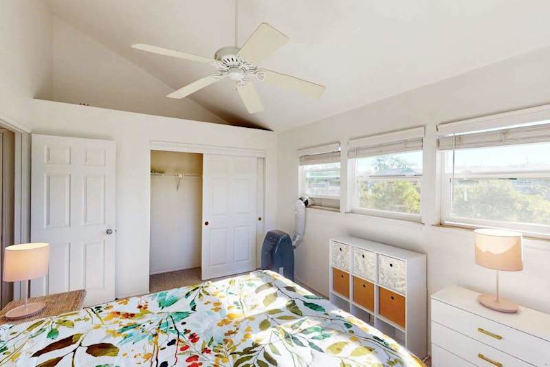 Master bedroom with lots of closet space.
