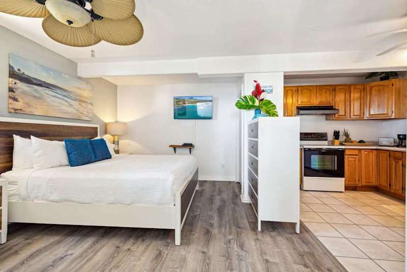 Guest bedroom with king bed