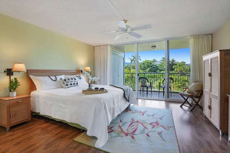 Bright Bedroom With Tropical Views