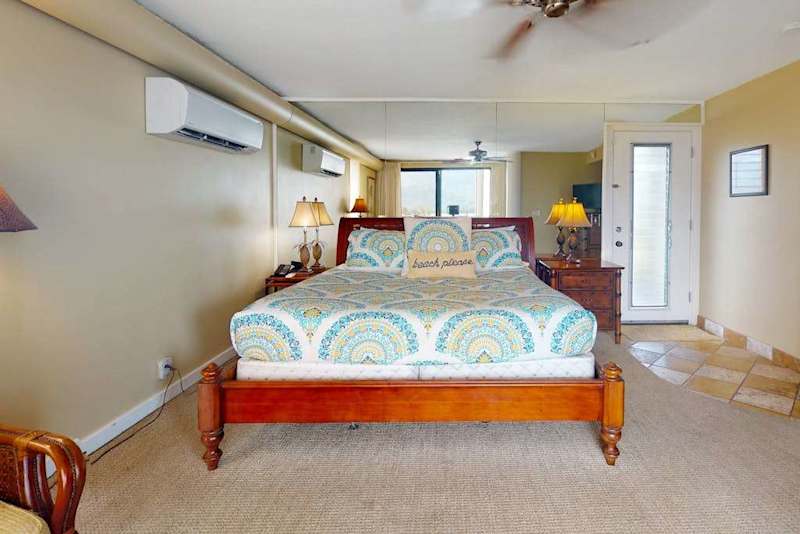 Rest peacefully in this comfortable bedroom designed for restful nights