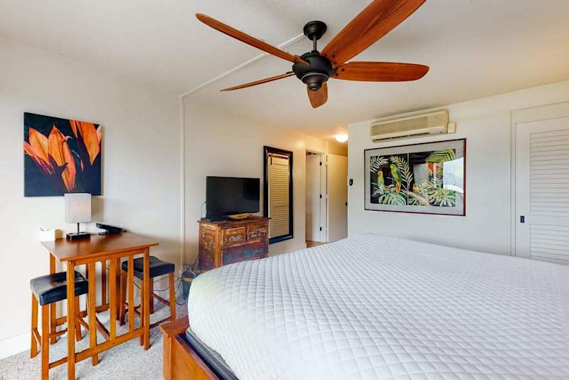 Comfortable bedroom offers a relaxing retreat after sunny island adventures
