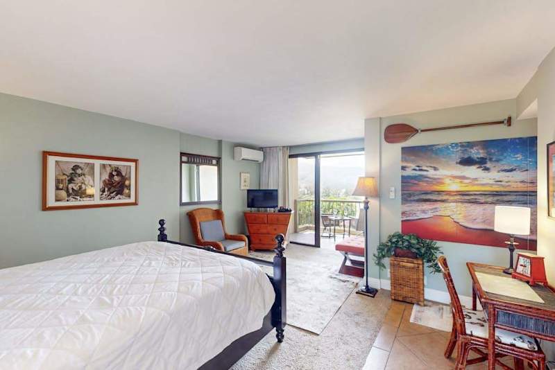 Rest peacefully in this welcoming bedroom after exploring the island