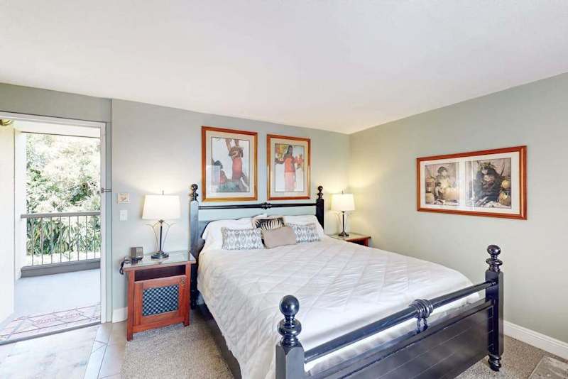 Recharge each night in this bright and comfortable vacation bedroom