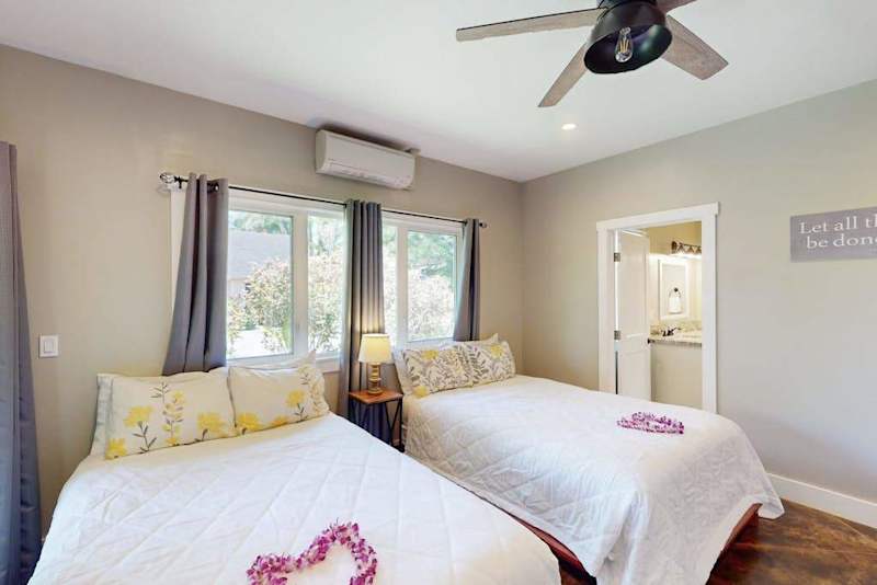 Comfortable Guest Bedroom With Tropical Charm