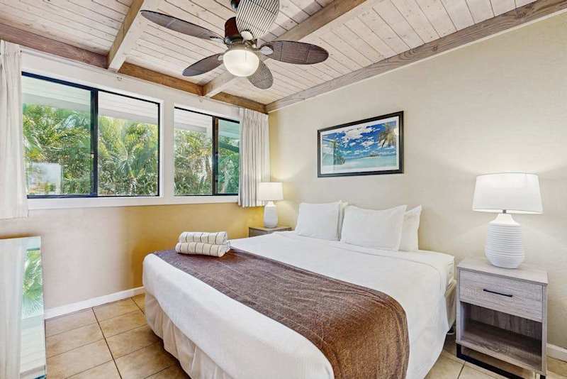 Master bedroom with king bed.