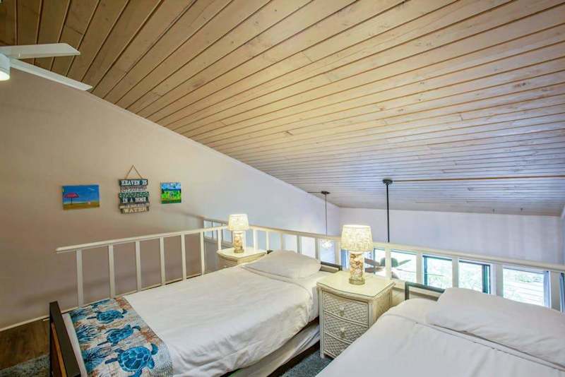 Loft area with two twin beds