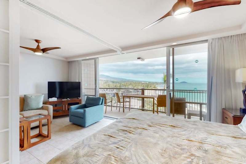 Wake up to beautiful ocean views from the king bed