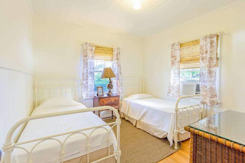 Wake refreshed in Cottage A after restful sleep on comfortable twin beds