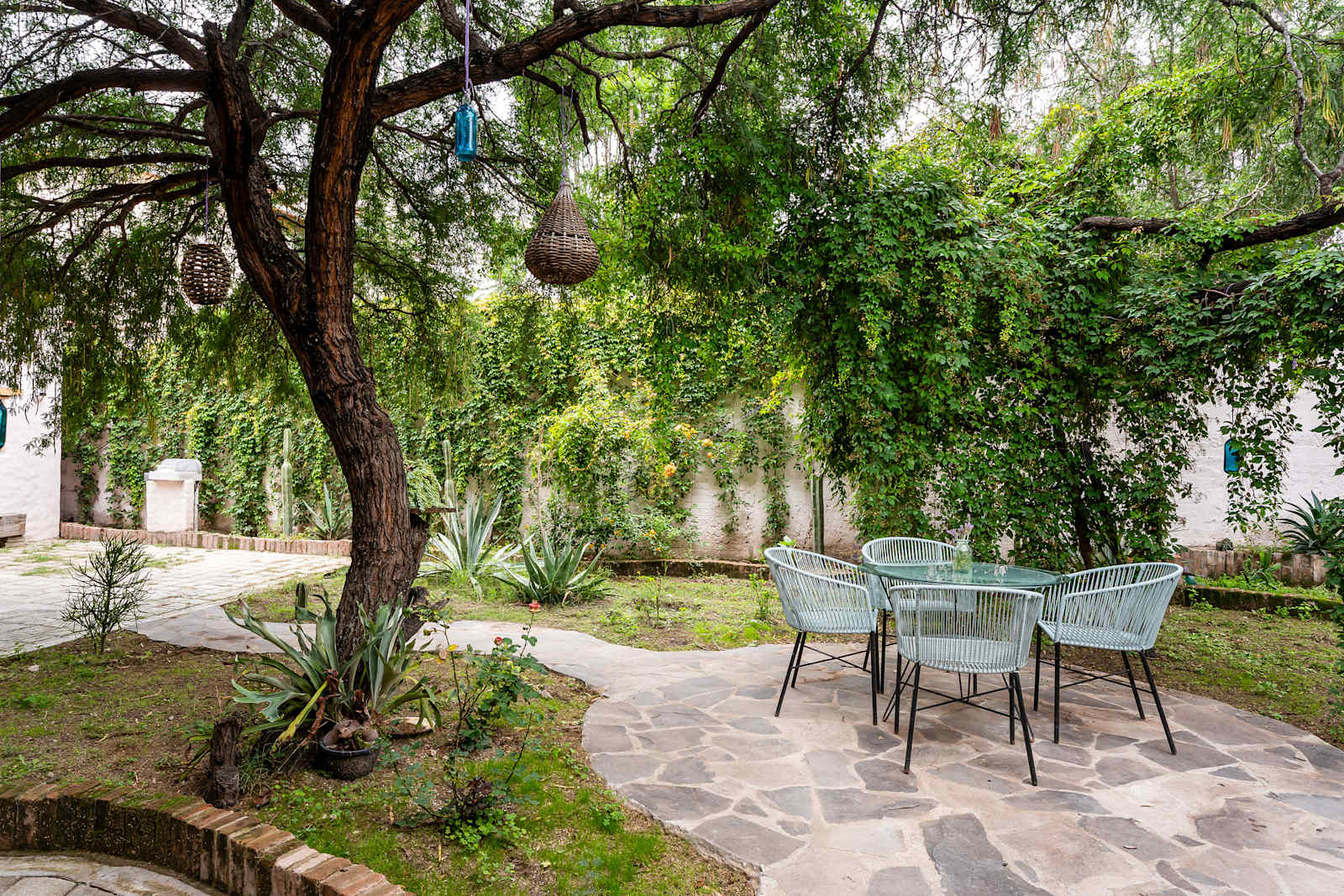 Garden patio with outdoor seating