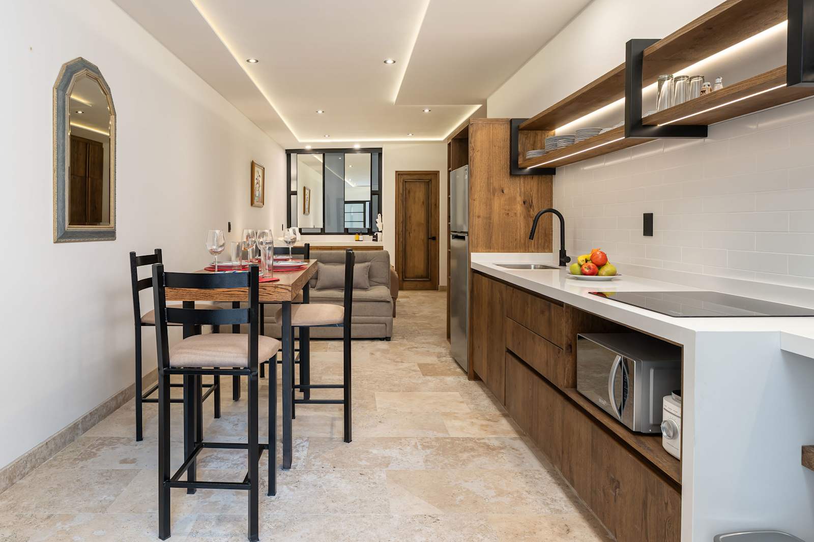 Dining area with seating for four