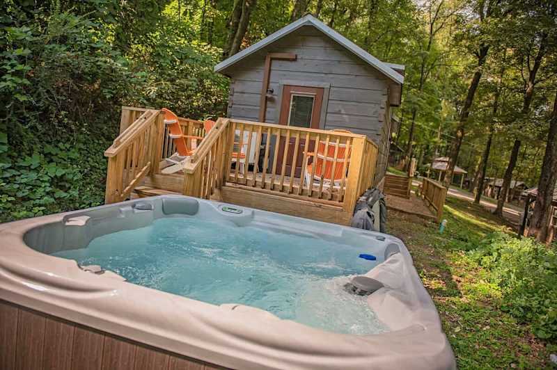 Private hot tub!