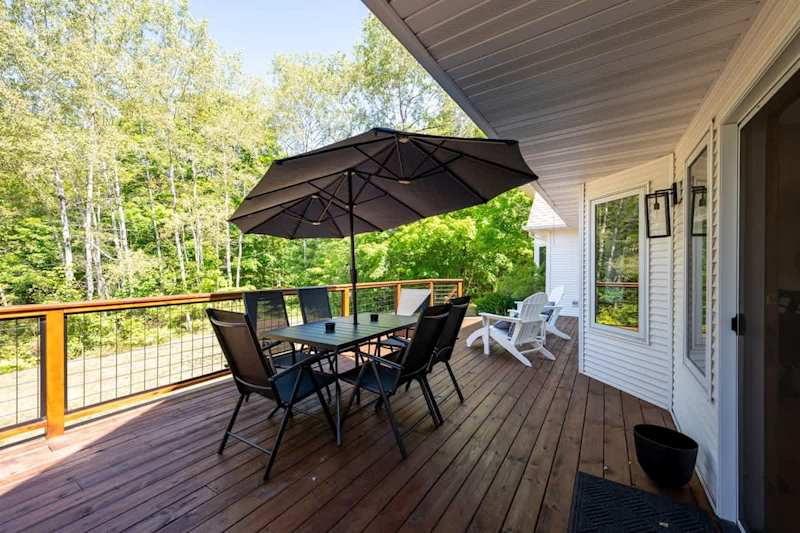 The back deck is the best spot to have a beer, enjoy a meal or simply catch-up with family and friends.