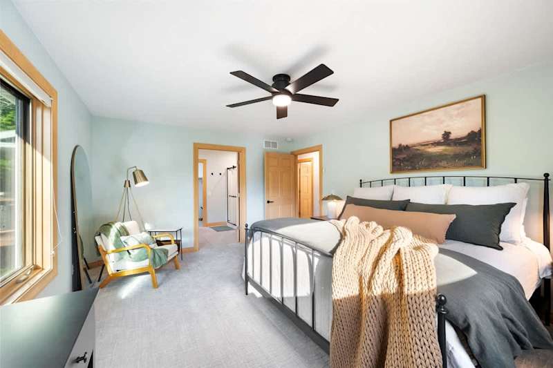 Enjoy a slow morning or a quiet afternoon with a book in our king bedroom.