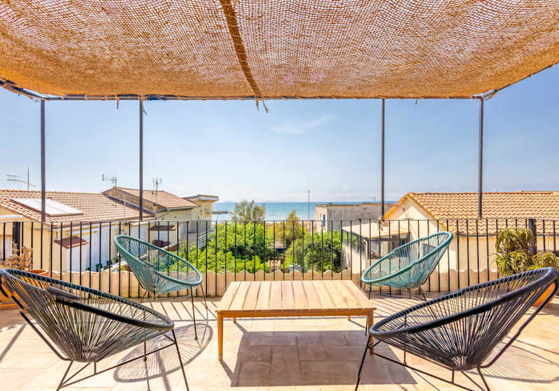 Maison bord de mer 2 terrasses, clim, parking – Valras-Plage