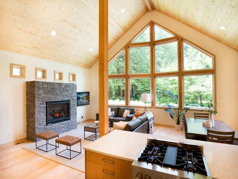 Open Concept Kitchen, Dining & Living Room