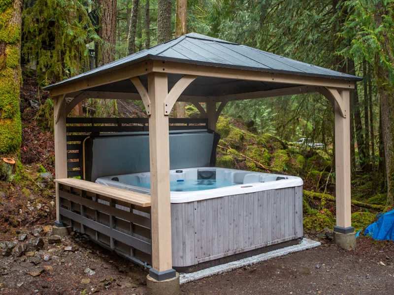 Private outdoor hot tub