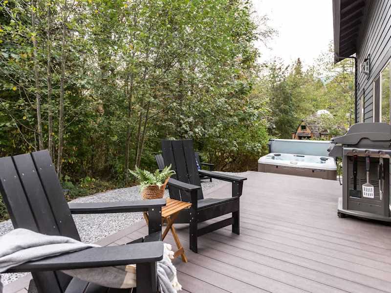 Large Deck with BBQ and seating for the ultimate outdoor oasis. 
