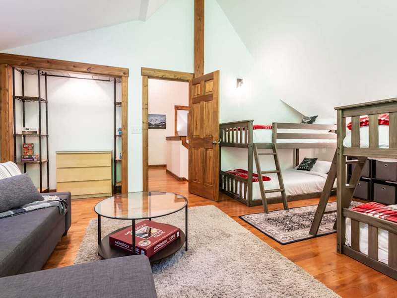 Our bunk room is stocked with games and entertainment. 