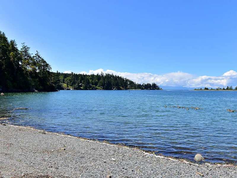 Private beach.