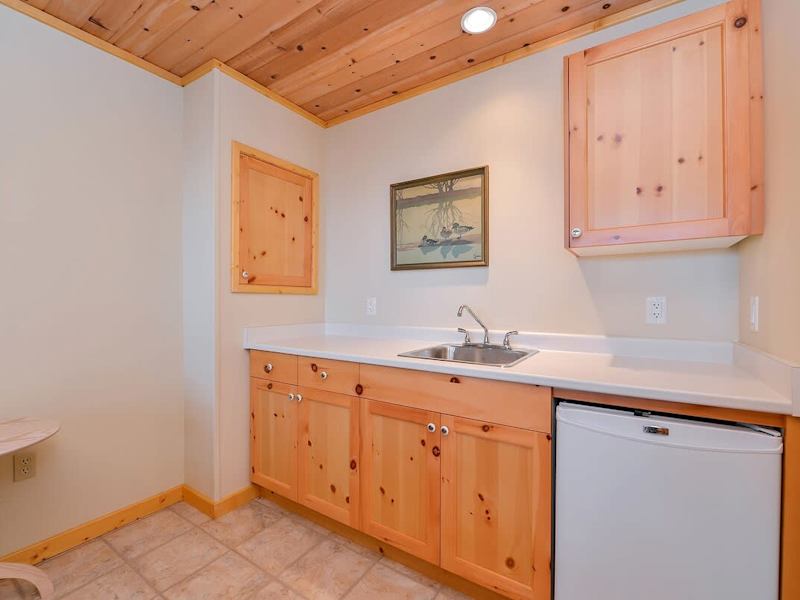 Cabin acts as fourth bedroom and third bathroom. 