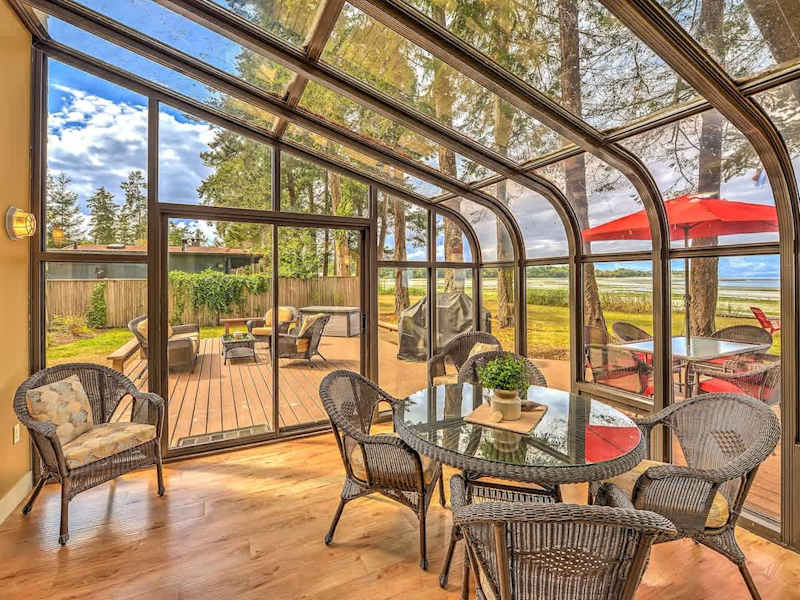 Sun room to enjoy in any weather. 