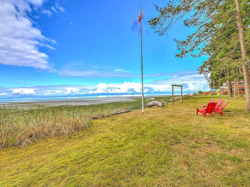 Large Beach Front Backyard. 