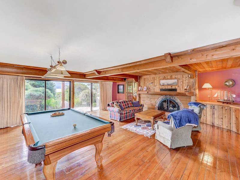 Recreation room on the lower level. 
