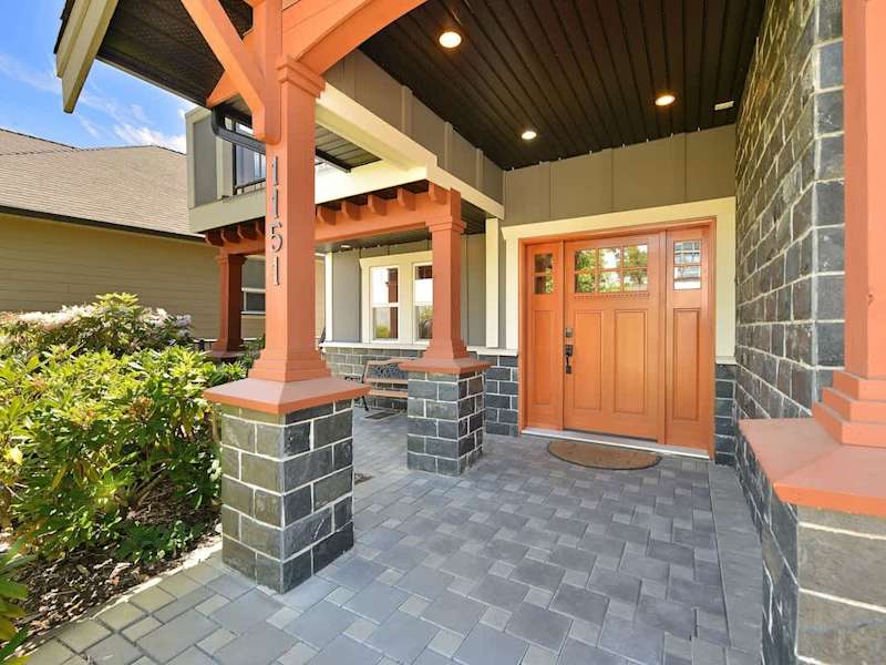 Front entrance on main level. 