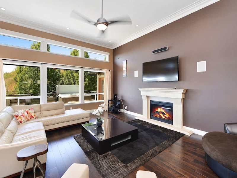 Upper main level main living room. 