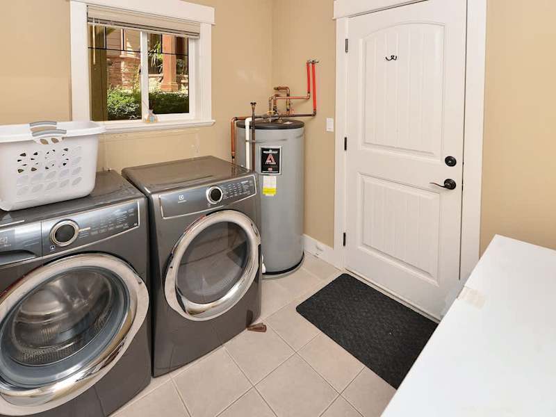Main level laundry room. 