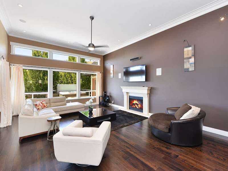 Upper main level main living room. 