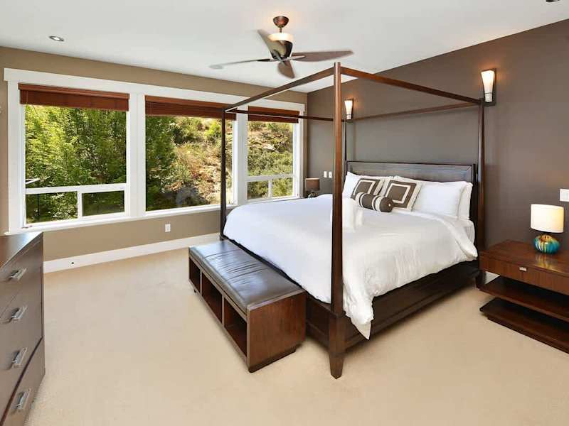 Upper Main level master bedroom with King bed. 