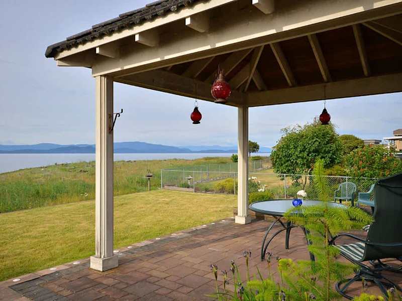 Enjoy breathtaking views from the gazebo.