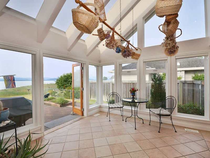 Enjoy your morning coffee in the breakfast sunroom