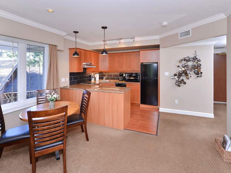 Kitchen space in open plan. 