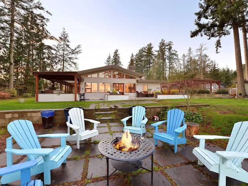 Amazing outdoor living spaces. This image is from the winter, imagine spring, summer, and fall.