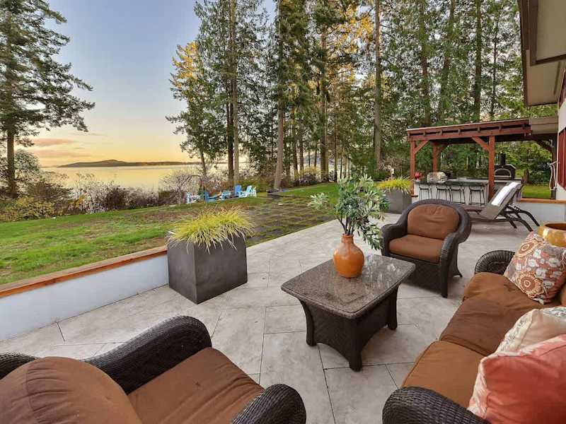 Overview patio spaces. This image is from the winter, imagine spring, summer, and fall.