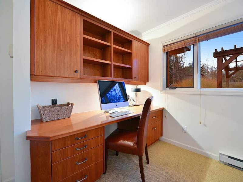 Third bedroom with queen bed and work space.