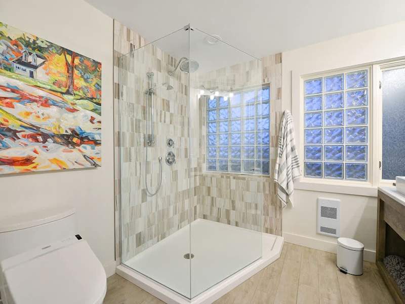 Master bedroom ensuite with walk in shower.