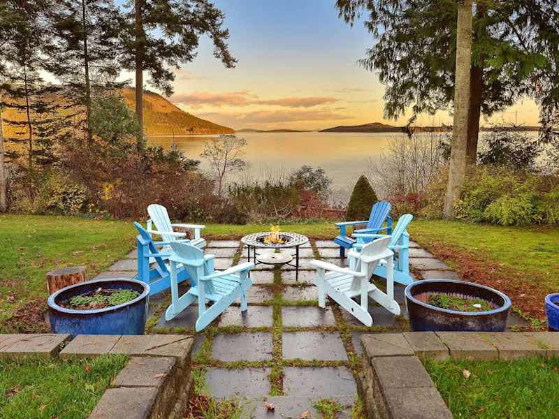 Amazing outdoor living spaces. This image is from the winter, imagine spring, summer, and fall.