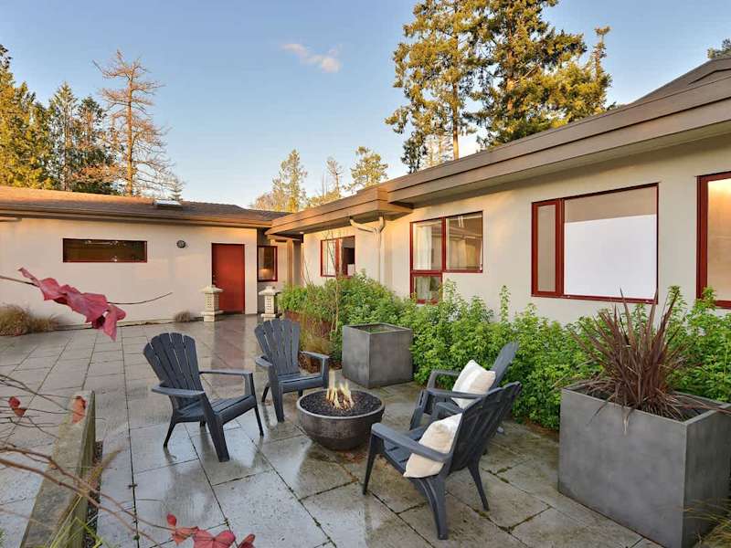 Front patio for outdoor living.