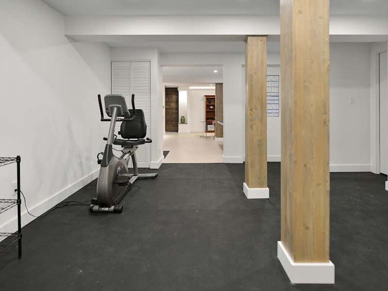 Workout gym on the lower level.